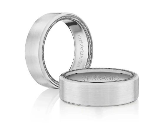 Precious Metal (No Stones) Wedding Bands  -  Men^s